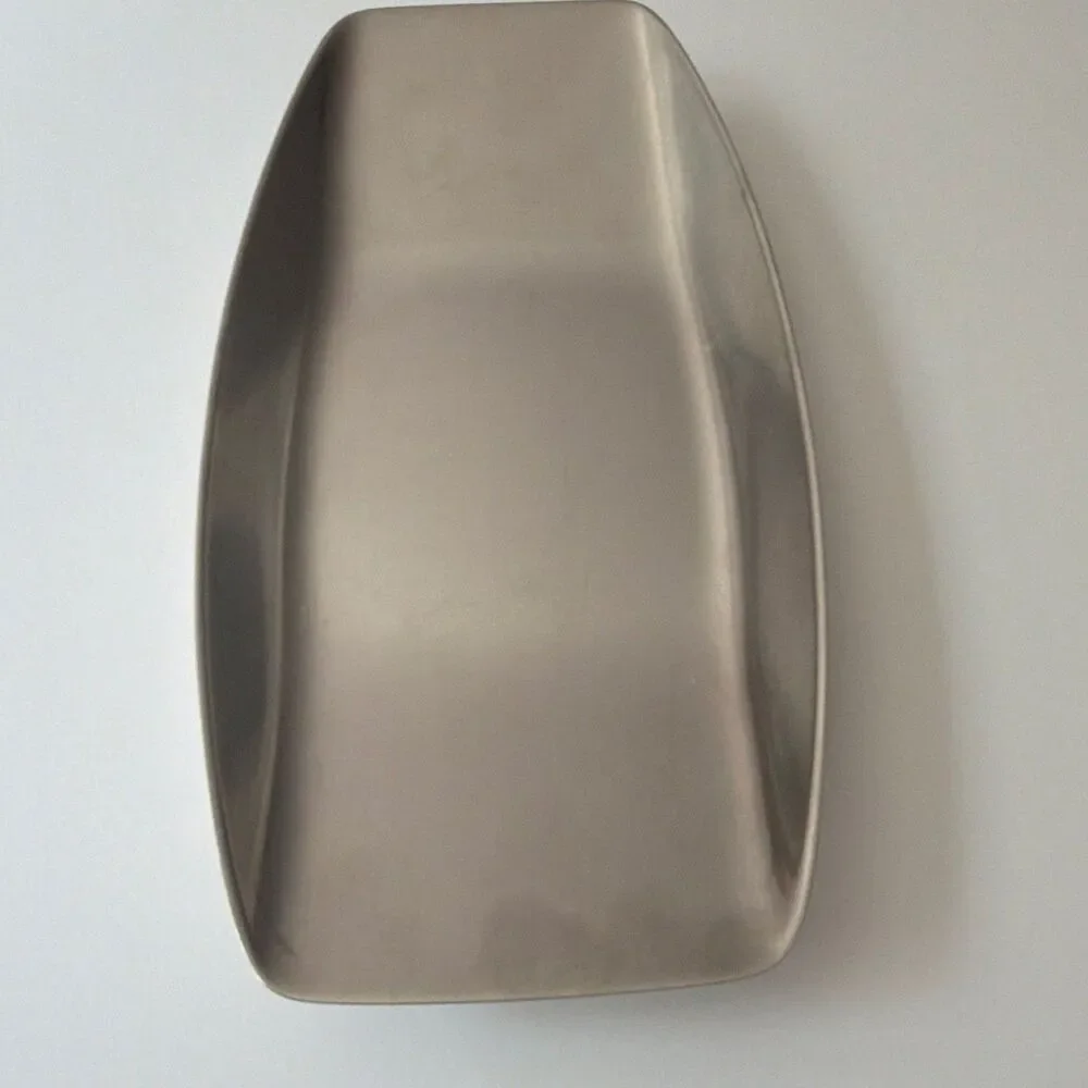 Vintage MCM Stainless Steel Boat Tray Canoe Serving Bowl Dish Mid Century Modern